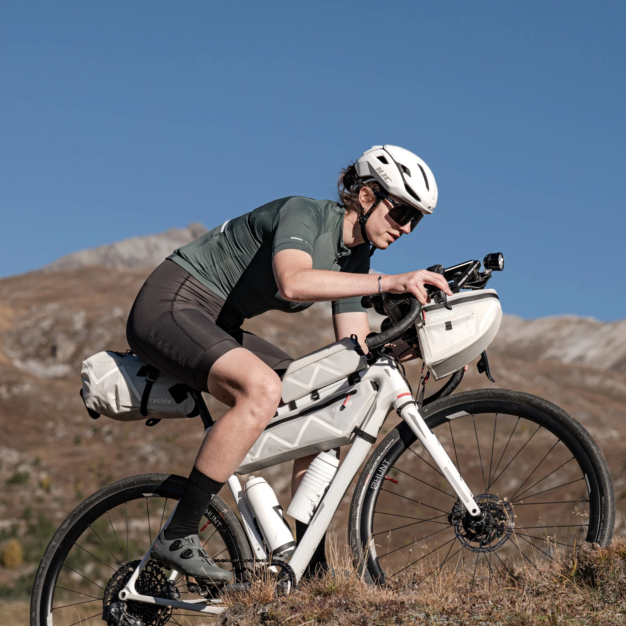 Cyclite Top Tube Bag / 03 - Rahmentasche (Bikepacking) 25 cm (light grey) - Image 7