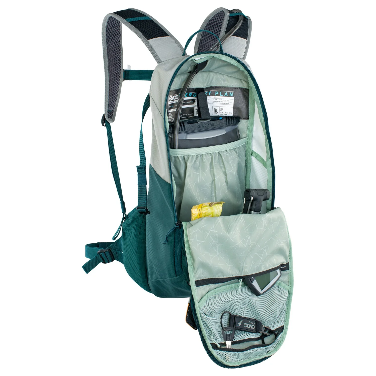 Evoc E-Ride 12 - Fahrradrucksack 47 cm (stone/petrol) - Image 6