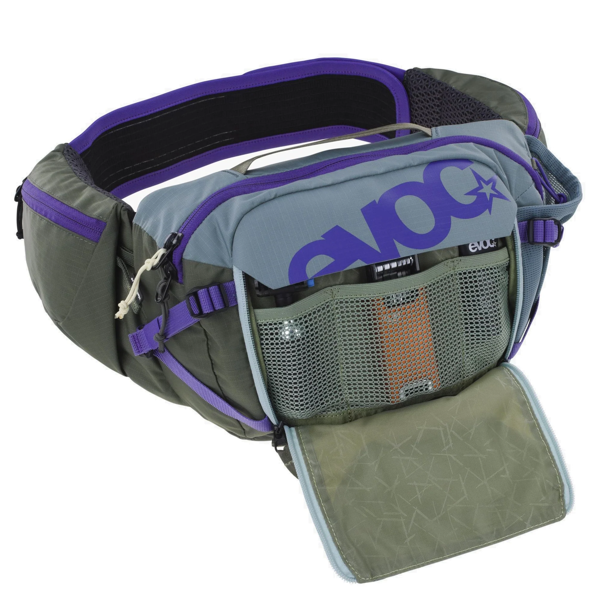 Evoc Hip Pack 3 - Gürteltasche 28 cm (steel/violet/dark olive) - Image 4