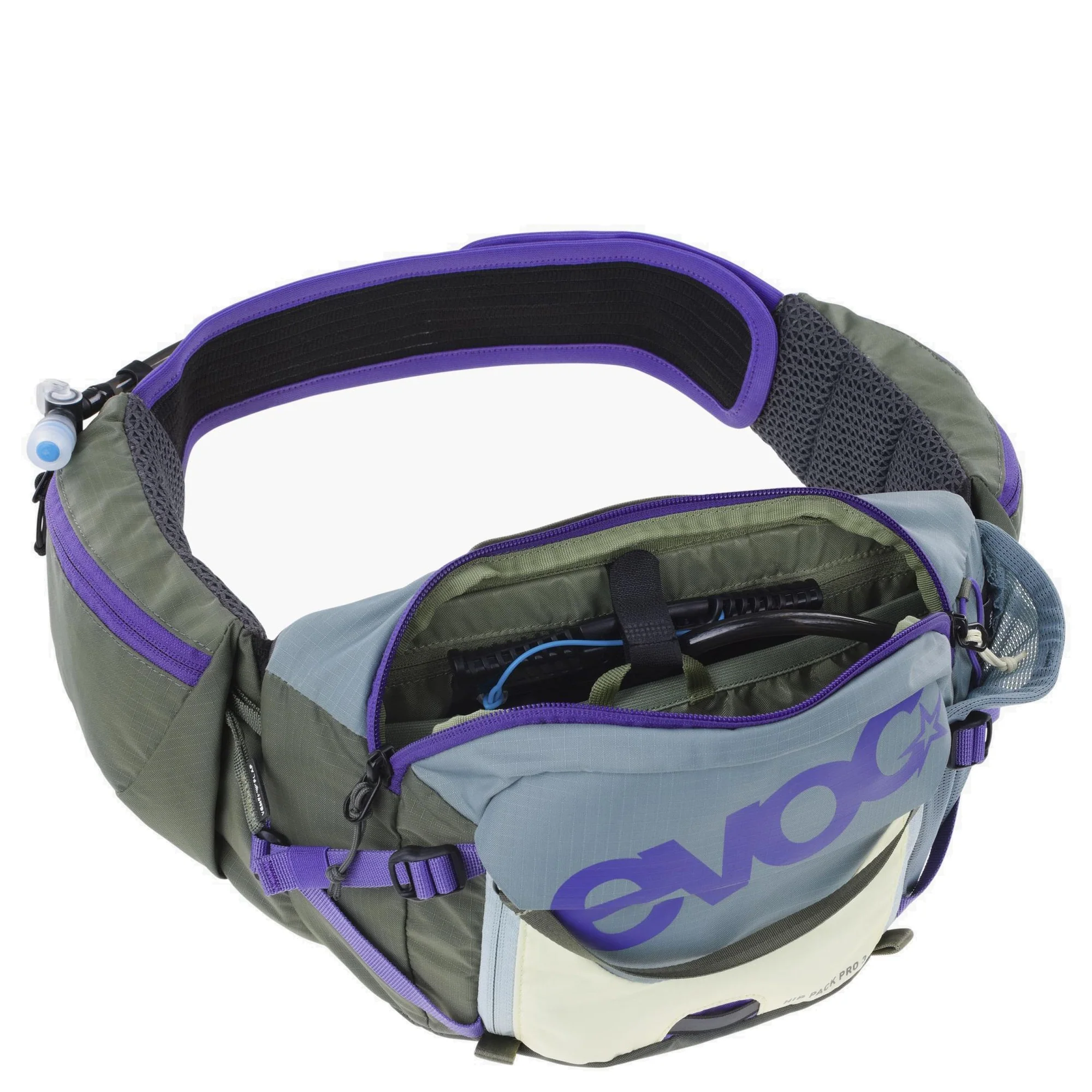 Evoc Hip Pack Pro 3 Hydration 1.5L - Gürteltasche 28 cm (steel/violet/dark olive) - Image 5