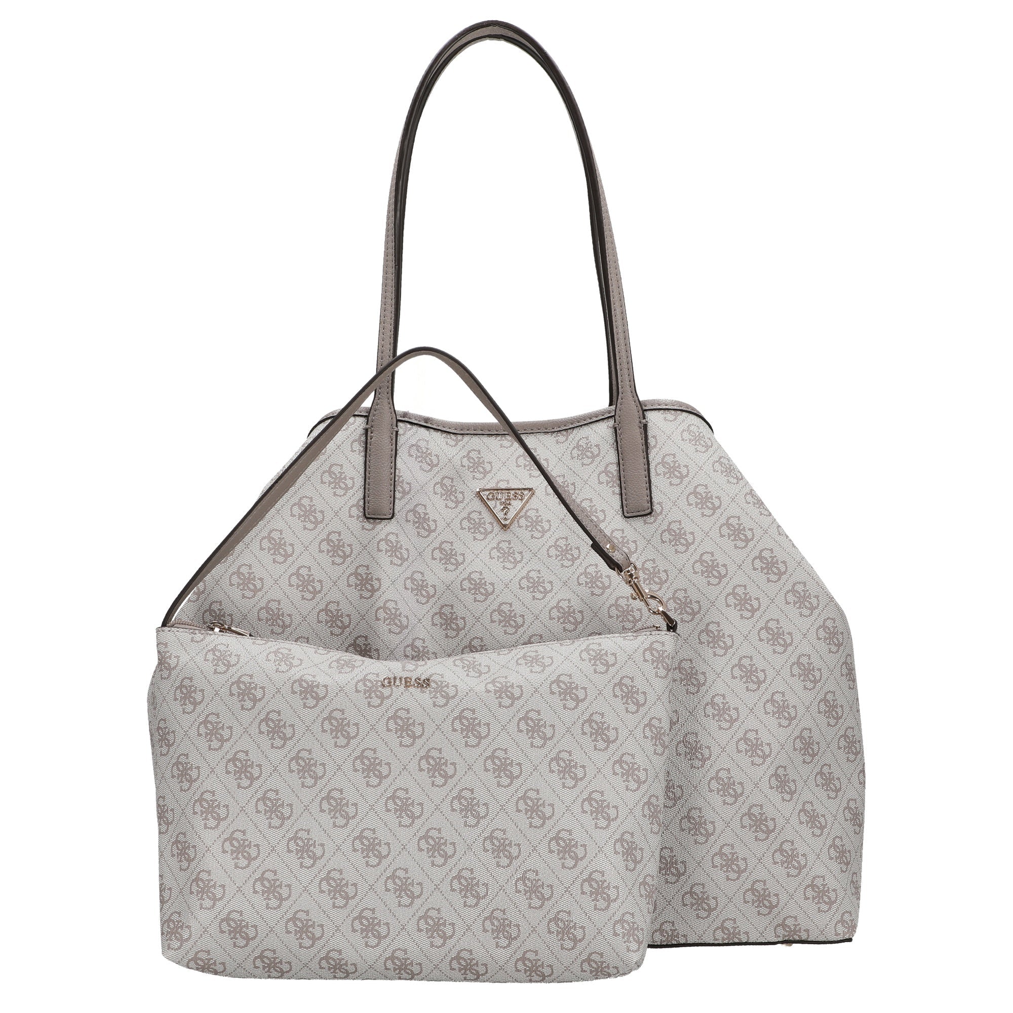 Guess Eco Victtoria - Shopper 2in1 L 40 cm (dark taupe logo) - Image 6