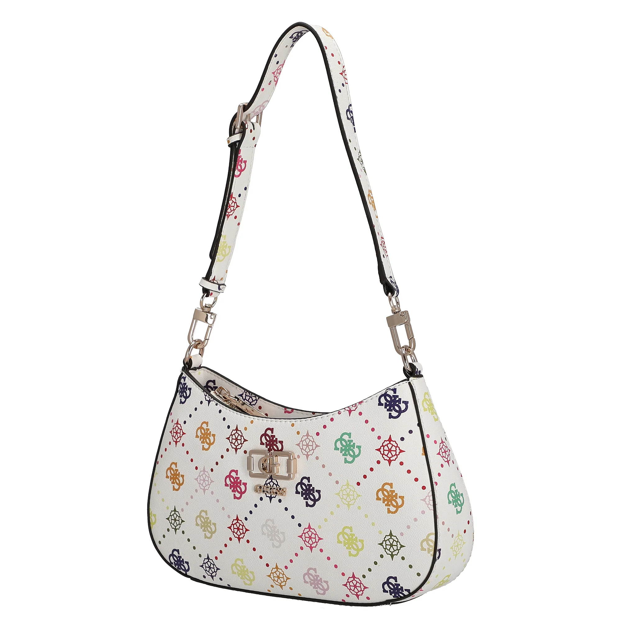 Guess Emelie Logo Top Zip - Schultertasche 26 cm (multi logo) - Image 2