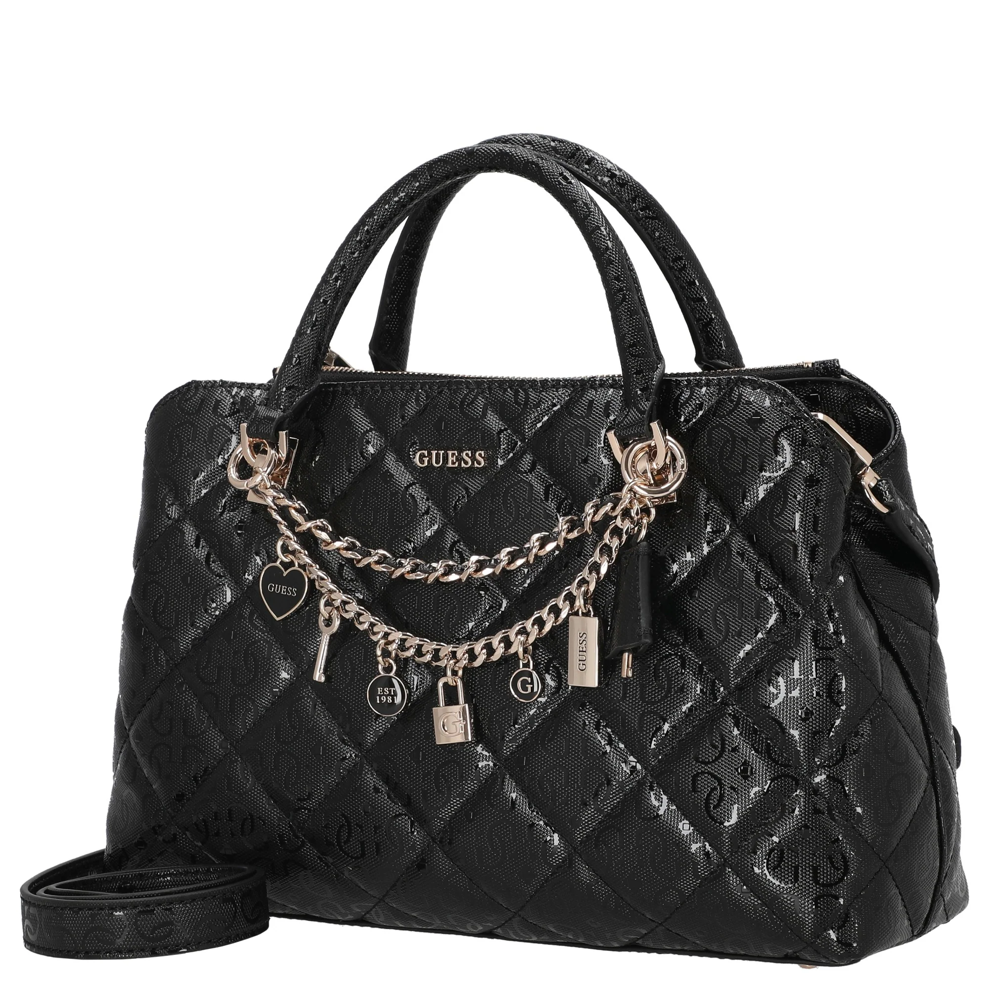 Guess Libby 2 Comp Satchel - Henkeltasche 30 cm (black) - Image 2