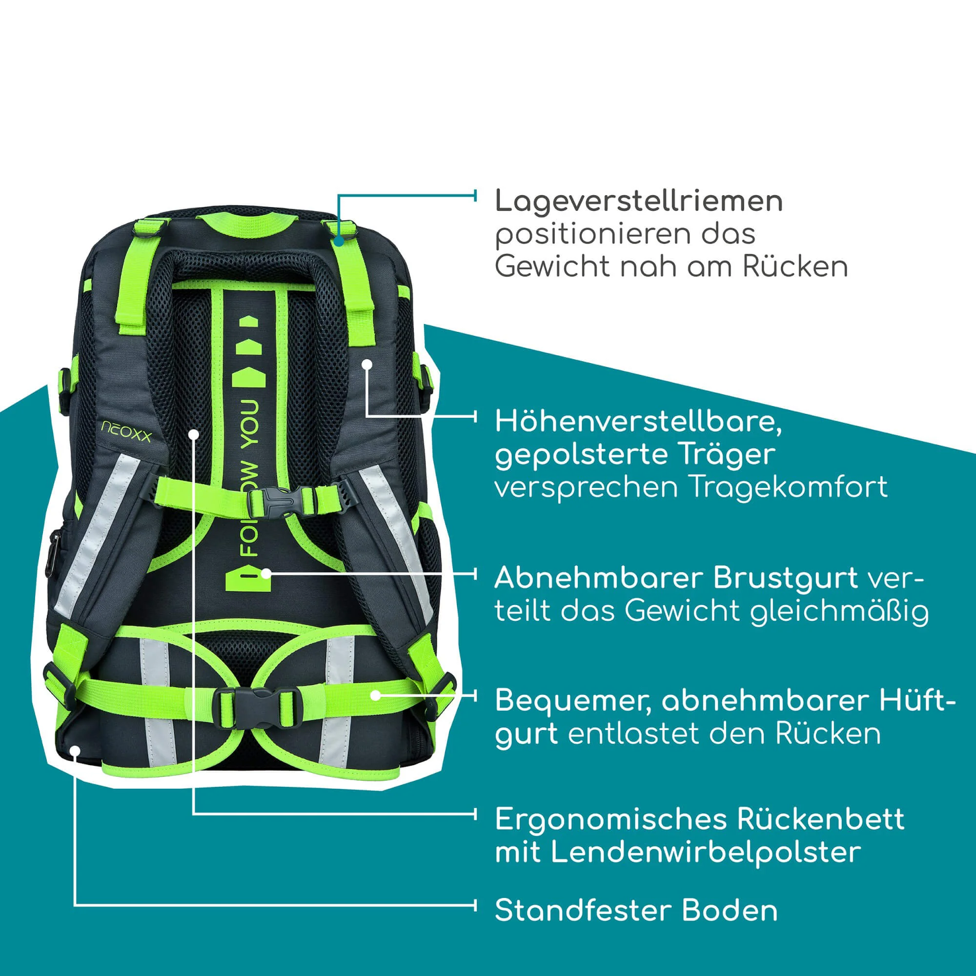 Neoxx ACTIVE PRO - Schulrucksack 45.5 cm (BOOM!) - Image 9
