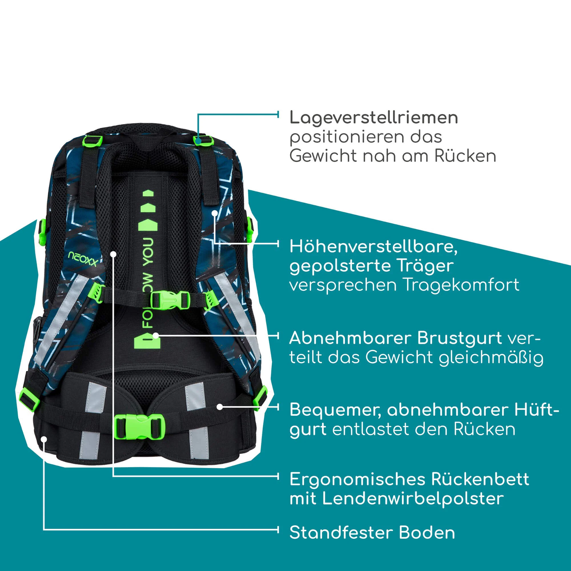 Neoxx ACTIVE PRO - Schulrucksack 45.5 cm (Flash yourself) - Image 11