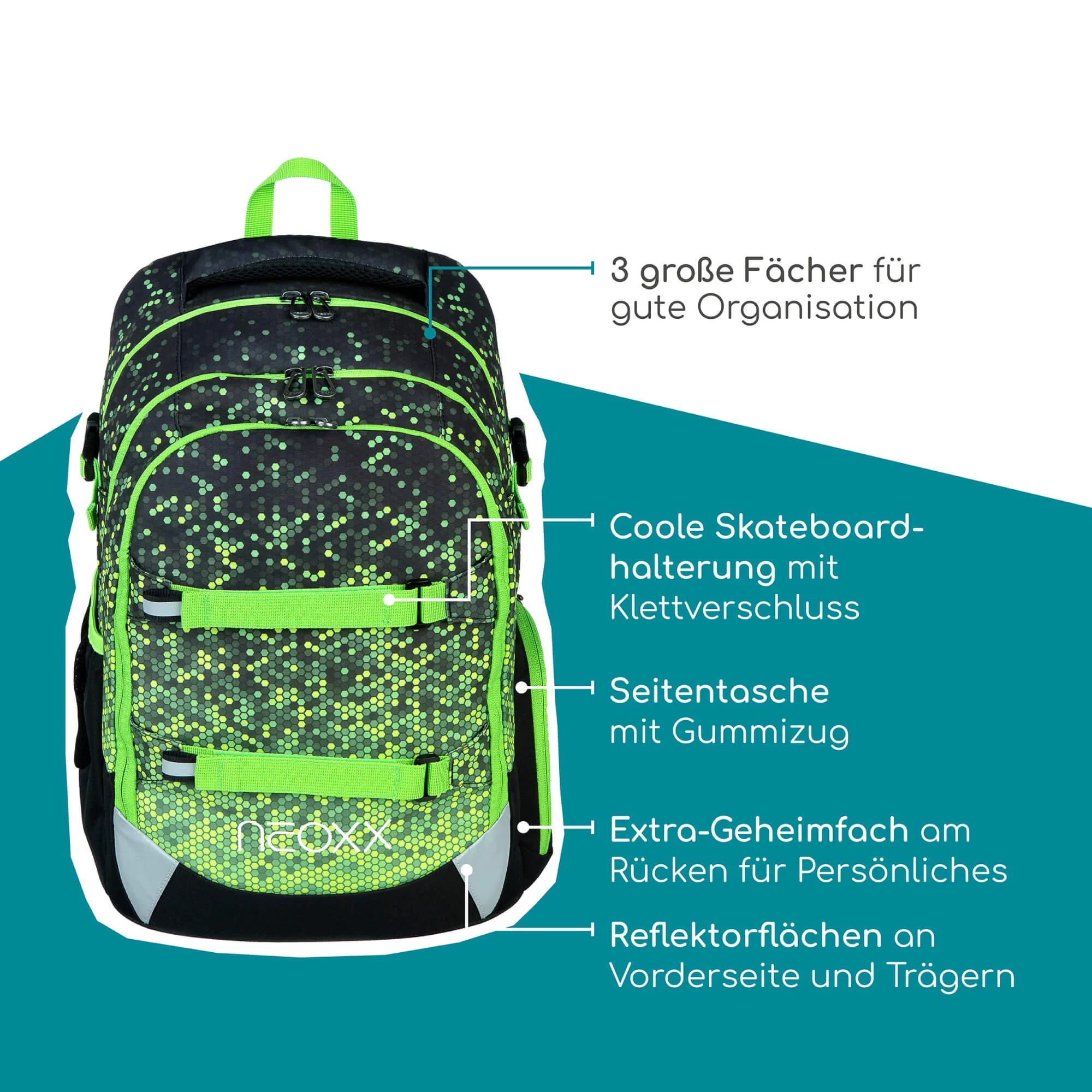 Neoxx ACTIVE PRO - Schulrucksack 45.5 cm (Pixel in my mind) - Image 7