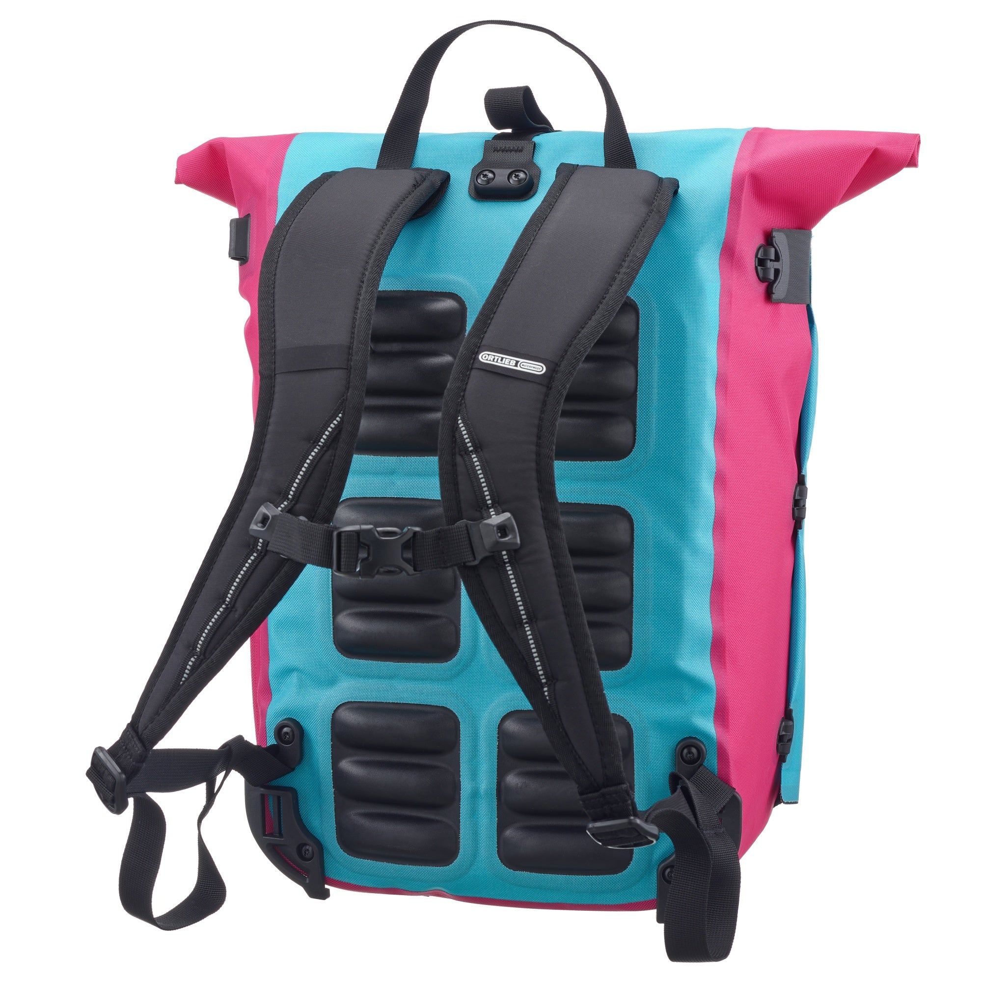 Ortlieb Vario Cyber 26 Hinterradtasche QL2.1 - Rucksack 47 cm (blue cyber pink) - Image 3