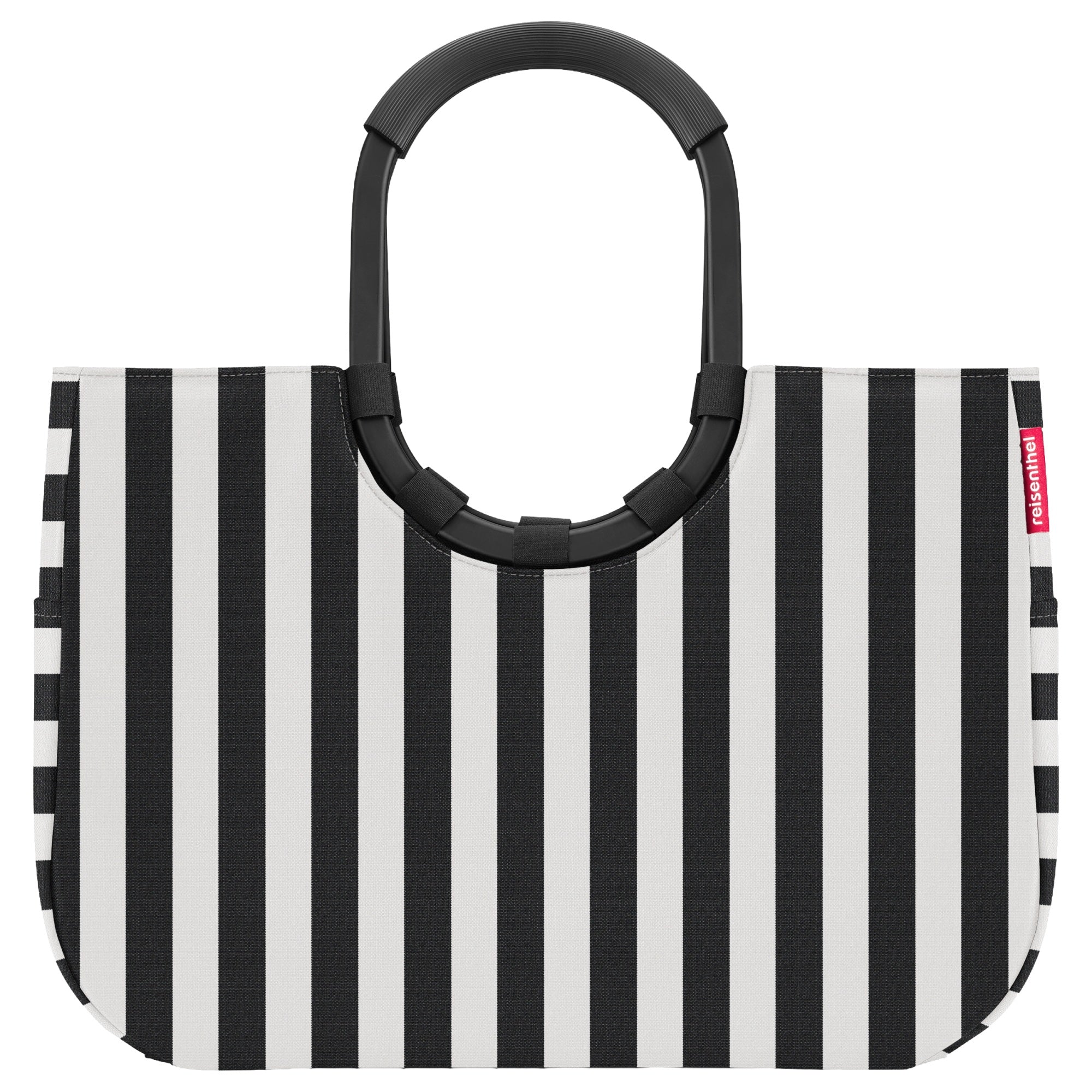 reisenthel shopping loopshopper L - Einkaufstasche mit Bügel 46 cm (summerstripes black)